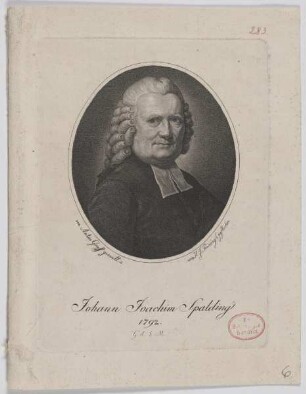 Bildnis des Johann Joachim Spalding