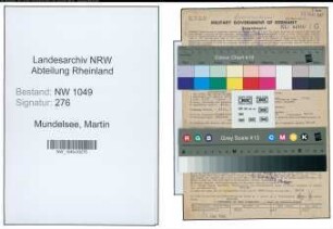 Entnazifizierung Martin Mundelsee , geb. 27.04.1892 (Drucker)
