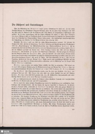 Die Bücherei und Sammlungen