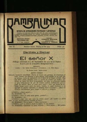 El señor X : diálogo