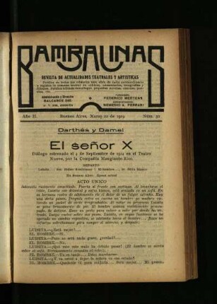 El señor X : diálogo