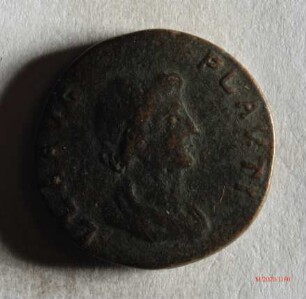 Römische Münze, Nominal Bronzemünze, Prägeherr Caracalla für Plautilla, Prägeort nicht bestimmbar, Fälschung