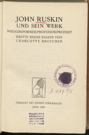 Reihe 3: Sozialreformer, Professor, Prophet : Essays