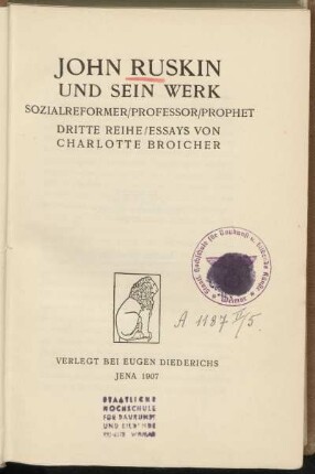 Reihe 3: Sozialreformer, Professor, Prophet : Essays