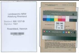 Entnazifizierung Heinrich Rosenbleck , geb. 13.04.1889 (Metzger)