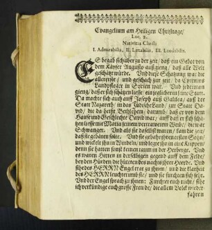 Evangelium am Heiligen Christtage/ Luc. 2. Nativitas Christi ... [u. a.]