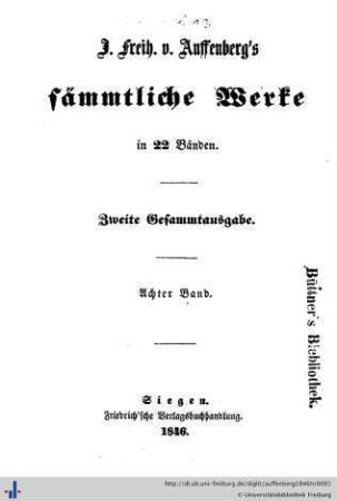 Ludwig der Eilfte in Peronne / Das böse Haus / Der Löwe von Kurdistan: J. Freih. v. Auffenberg's sämmtliche Werke: in 22 Bänden