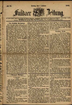 Ausgabe vom Freitag, den 05. Februar 1886.