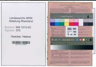 Entnazifizierung Helene Hoecker , geb. 07.06.1905 (Gastwirtin)