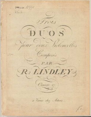 Trois duos : pour 2 violoncelles ; oeuv. 27