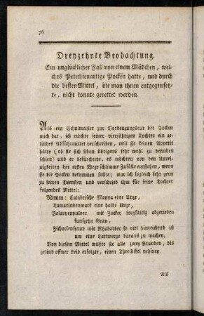 76-88, Dreyzehnte - Sechzehnte Beobachtung.