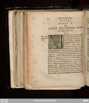 Caput I. De Loco Solutionis Non Convento.
