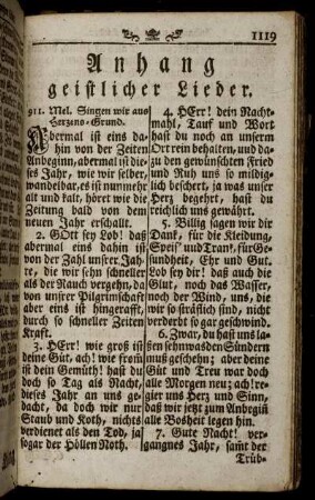 Anhang geistlicher Lieder.