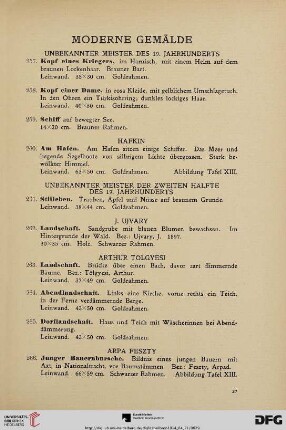 Moderne Gemälde (Nr. 257-283)