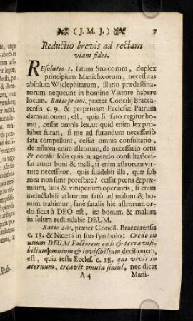 7-18, Reductio brevis ad rectam viam fidei