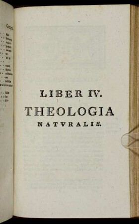 Liber IV. Theologia naturalis.