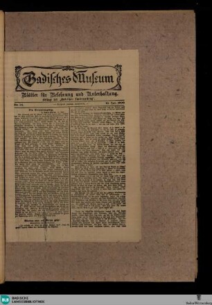 Badische Landes-Zeitung, Badisches Museum, Nr. 56
