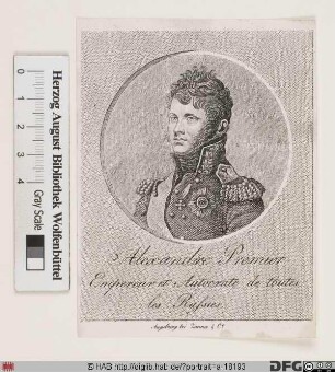 Bildnis Alexander I. Pawlowitsch, Kaiser von Russland (reg. 1801-25)