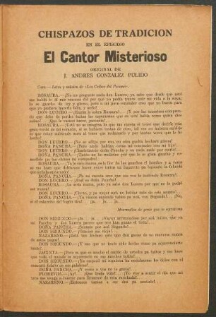 El cantor misterioso