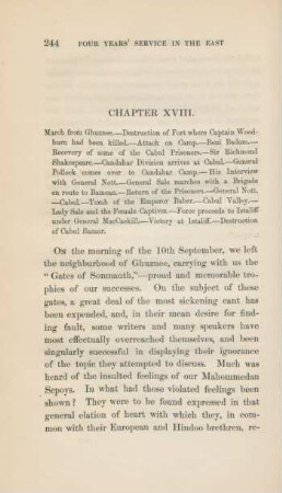 Chapter XVIII. March from Ghuznee ...