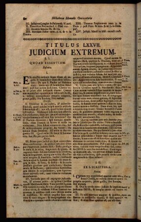 80-104, Titulus LXXVII. Judicium Extremum.