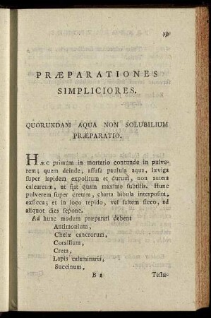 Præparationes Simpliciores.