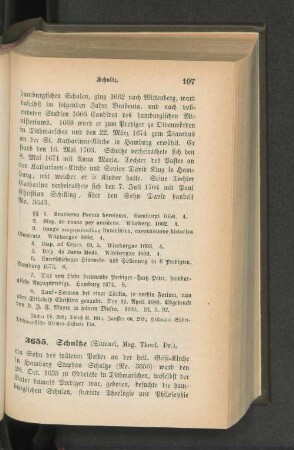3655. Schultze (Samuel, Mag. Theol. Dr.)