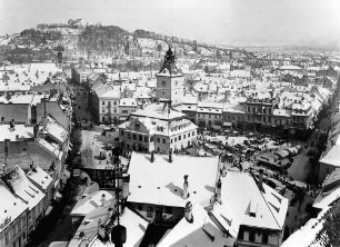 ohne Angabe [Kronstadt/Brasov: Marktplatz mit Rathaus]