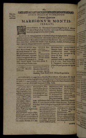 Stirpis Inclytae Witikindeae Stemma Quintum Marhionum Montisferrati