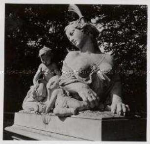 Potsdam, Park Sanssouci, Sphinx auf dem Weg zum Schloss Sanssouci