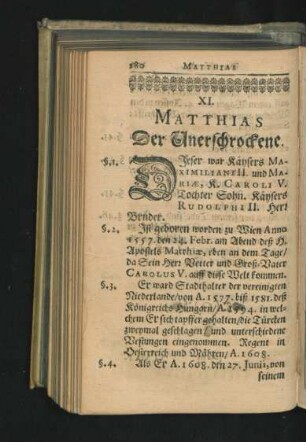 XI. Matthias Der Unerschrockene.