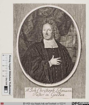 Bildnis Johann Christoph Lehmann (I)