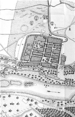 Aken (Elbe). Lageplan, aus: Geschichtsblätter für Stadt und Land Magdeburg, 36. Jg., 1901