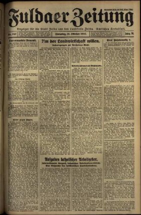 Ausgabe vom Dienstag, den 25. Oktober 1932.