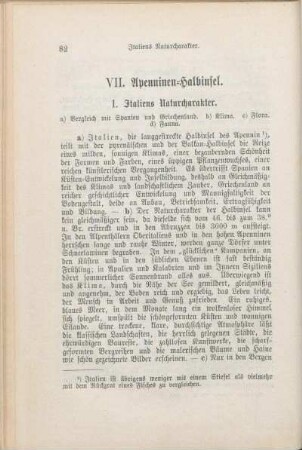 VII. Apenninen-Halbinsel.