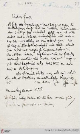 Brief von Jacob Grimm