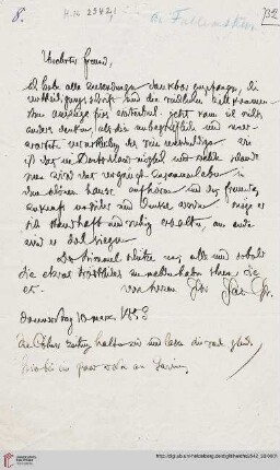 Brief von Jacob Grimm