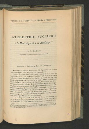 L'Industrie Sucriere.