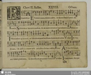 XXVII. Benedictus Dominus Deus Israel