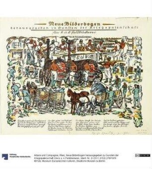Neue Bilderbogen herausgegeben zu Gunsten der Kriegspatenschaft. Die k. u. k. Feldbäckerei.