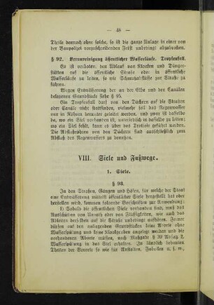 VIII. Siele und Fußwege.