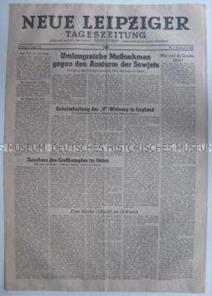 "Neue Leipziger Tageszeitung" u.a. zur erwarteten Offensive der Roten Armee