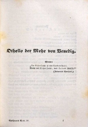W. Shakspeare's dramatische Werke, 4