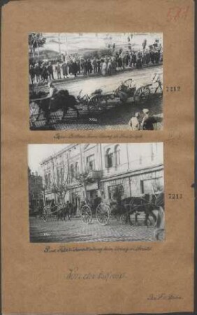 Ruß. Batterie beim Einzug in Braila 1918