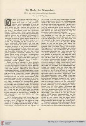 Die Macht der Schwachen : Idylle aus einer schweizerischen Kleinstadt