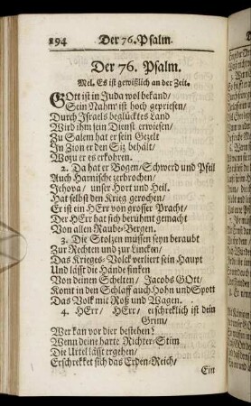 Der 76. Psalm. - Der 100. Psalm.