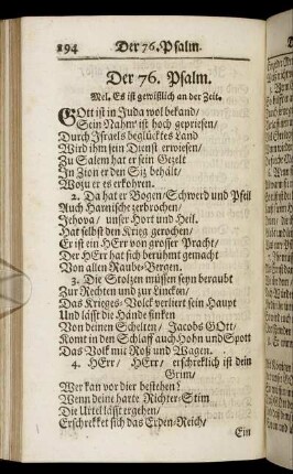 Der 76. Psalm. - Der 100. Psalm.