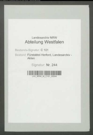 Annahme der Elisabeth Fürstin zu Braunschweig-Lüneburg, Äbtissin zu Gandersheim, zur Koadjutorin der Äbtissin Felicitas Gräfin zu Eberstein