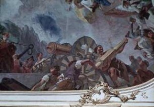 Allegorie des Krieges und Darstellung der österreichischen Militärmacht während des 7-jährigen Krieges