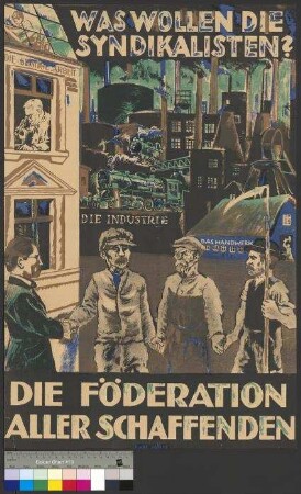 Werbeplakat der Gewerkschaft "Freie Arbeiter-Union Deutschlands" (FAUD)